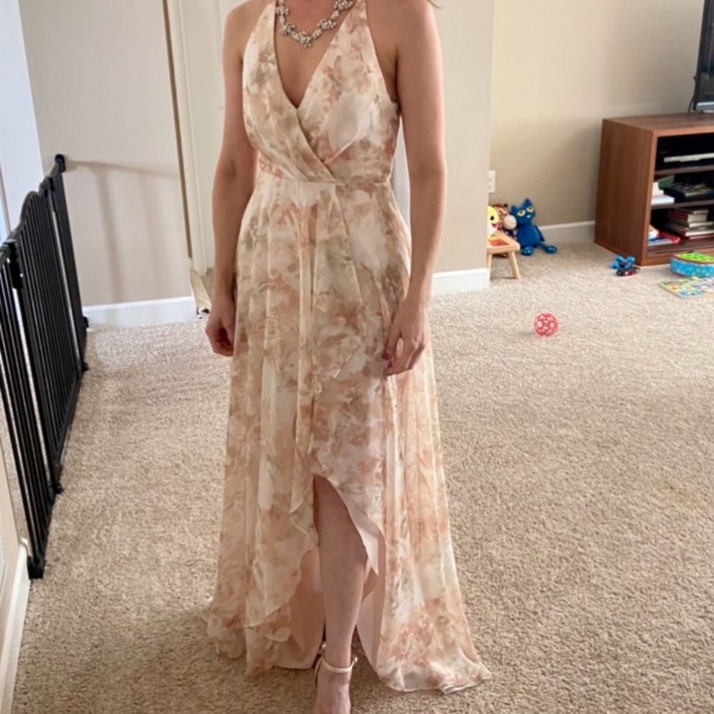 NWT Size 2 Jenny Yoo Watercolor Blush Farrah Dress